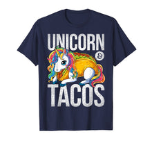 Load image into Gallery viewer, Unicorn &amp; Tacos T Shirt Girls Kids Women Rainbow Taco Squad
