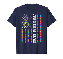 Load image into Gallery viewer, Autism Awareness Proud Autism Dad Vintage US Flag T-Shirt
