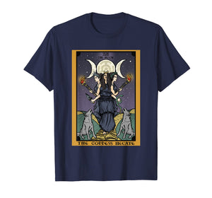 Hecate Triple Moon Goddess Witch Hekate Tarot Card T Shirt