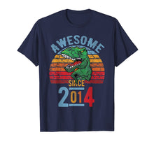 Load image into Gallery viewer, Awesome since 2014 5th Birthday Dinosaur 5 Year Old Tshirt
