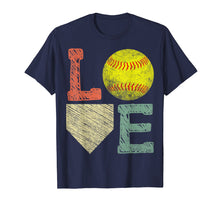 Load image into Gallery viewer, Girls Love Softball Shirt Mom Women Distressed Ball T-shirt
