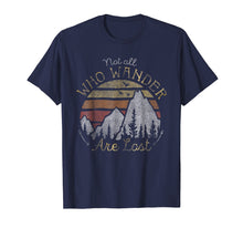 Load image into Gallery viewer, Not All Who Wander Are Lost Gradient Mountain Gold T-Shirt

