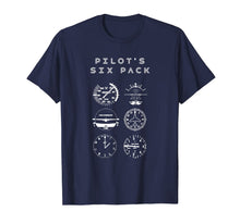 Load image into Gallery viewer, Pilot's Six Pack Funny Flying Gift T-Shirt
