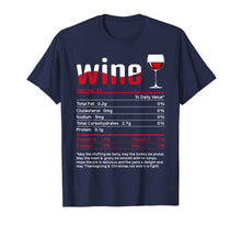 Load image into Gallery viewer, Wine Thanksgiving Food Nutrition Facts Matching Group gifts T-Shirt
