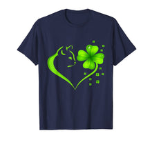 Load image into Gallery viewer, Cat Heart Leaf Irish St. Patrick Day Clover Heart Cat Lover T-Shirt-1034829
