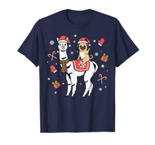 Load image into Gallery viewer, Christmas Pug Tshirt Llama Dog Merry Christmas Alpaca T-Shirt
