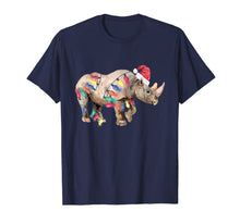 Load image into Gallery viewer, Santa Rhino Christmas Lights Rhino Lover Christmas Gift T-Shirt
