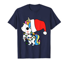 Load image into Gallery viewer, Unicorn Christmas Shirt Girls Women Xmas Gifts Cute Kawaii T-Shirt
