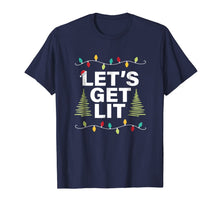 Load image into Gallery viewer, Let's Get Lit Funny Christmas Drinking T-Shirt Xmas Lights

