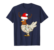 Load image into Gallery viewer, Chicken Christmas Reindeer Christmas Lights Pajama Costume T-Shirt
