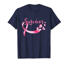 Load image into Gallery viewer, Breast Cancer Awareness Pink Butterflies Ribbon Survivor T-Shirt-776736
