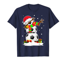 Load image into Gallery viewer, Dabbing Snowman Soccer Christmas Funny Dab Ball Gift T-Shirt
