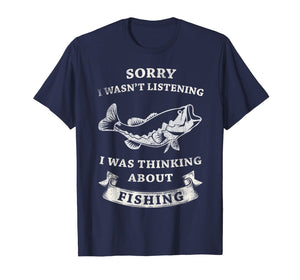 i was thinking about Fishing Gift Funny Distressed Classic T-Shirt