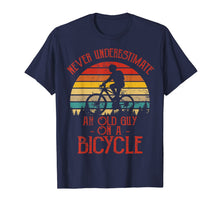 Load image into Gallery viewer, Mens Vintage Never Underestimate An Old Guy On A Bicycle Biker T-Shirt-1770816
