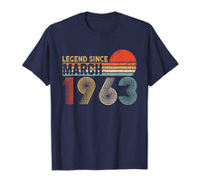 Load image into Gallery viewer, 57th Birthday Gift 57 Years Old Legend Since March 1963 T-Shirt-943446
