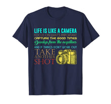 Load image into Gallery viewer, Photography Life Is Like A Camera Photographer Gift T-Shirt
