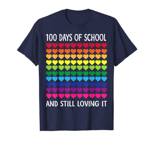 Heart Love 100 Days Of School Shirt Teacher Boy Girl Gift T-Shirt-472547