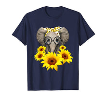 Load image into Gallery viewer, Elephant Sunflower Cute Elephant Love Sunflower T-Shirt-112569
