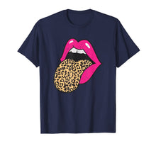 Load image into Gallery viewer, Hot Pink Lips Leopard Tongue Trendy Cheetah Animal Print T-Shirt-393349
