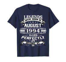 Load image into Gallery viewer, Vintage 25th Birthday August 1994 Shirt 25 Years Old Gift
