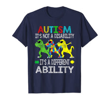 Load image into Gallery viewer, It's Not A Disability Ability Autism Dinosaur Dabbing Gift T-Shirt-52743
