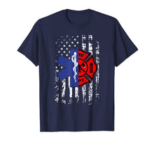 Load image into Gallery viewer, EMT Firefighter Shirt Firefighter EMT American Flag Gift T-Shirt
