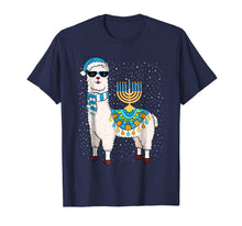 Load image into Gallery viewer, Menorah Hanukkah Llama T-Shirt Cute Alpaca Chanukah Gift-195473

