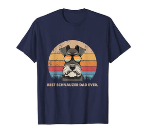 Dog Vintage Best Schnauzer Dad Ever - Fathers Day Gift T-Shirt-1279878