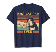 Load image into Gallery viewer, Best Cat Dad Ever Paw Fist Bump Fit Vintage Retro Gift Men T-Shirt-933880
