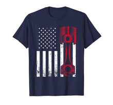 Load image into Gallery viewer, Car Enthusiast - American Flag Piston Muscle Car Gift T-Shirt-2389253
