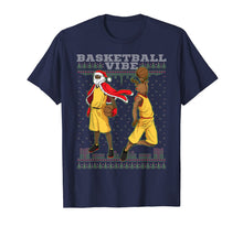 Load image into Gallery viewer, Basketball African American Santa Reindeer Ugly Christmas T-Shirt
