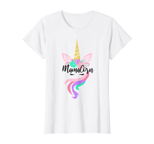 Womens Mamacorn Cute Unicorn T Shirt Gift for Mom Mommy Mothers Day