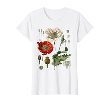Load image into Gallery viewer, Red Poppy T-Shirt Botanical Poppies flower
