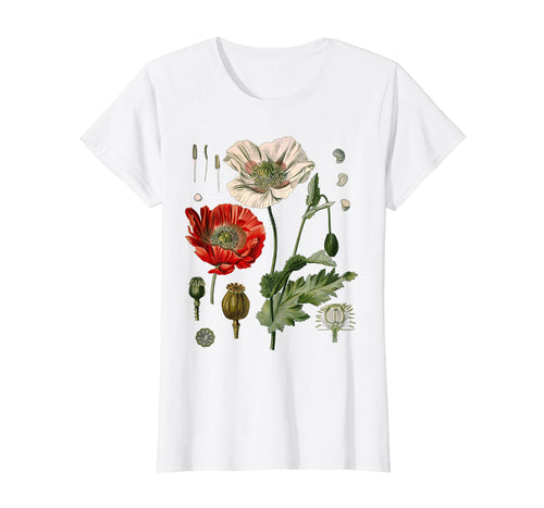 Red Poppy T-Shirt Botanical Poppies flower