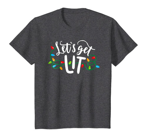 Christmas Funny Pajamas Let's Get Lit Christmas Shirt