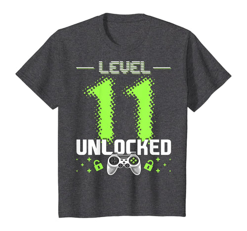 Level 11 Unlocked Video Gamer 11th Birthday Gamer Gift Boys T-Shirt