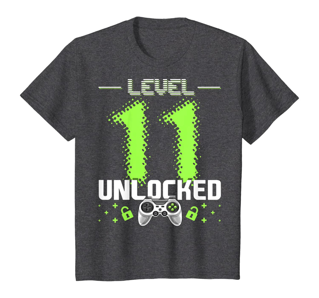 Level 11 Unlocked Video Gamer 11th Birthday Gamer Gift Boys T-Shirt