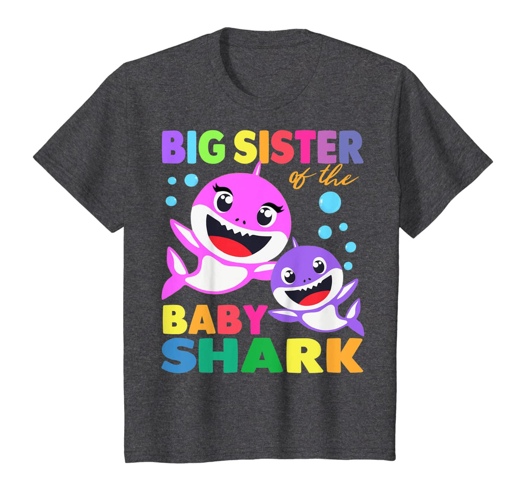 Big Sister Of The Baby Shark Birthday Big Sister Shark Shirt T-Shirt-142491