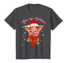 Load image into Gallery viewer, Scottish Highland Cow Merry Christmas Snow Gift T-Shirt
