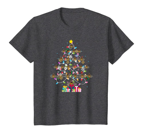 Funny Bee Christmas Tree Pajama Lights Gift T-Shirt