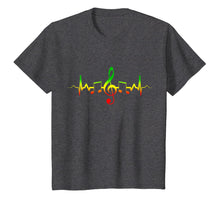 Load image into Gallery viewer, Reggae Music Heartbeat T-Shirt - Jamaica Rasta Tee Gift
