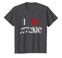 Load image into Gallery viewer, I Heart Music Love Classical Notation Staff Clef T-Shirt
