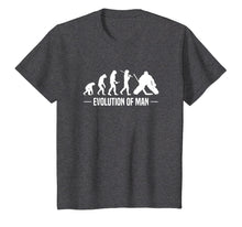 Load image into Gallery viewer, Evolution of Man T-Shirt Funny Hockey Goalie Shirt
