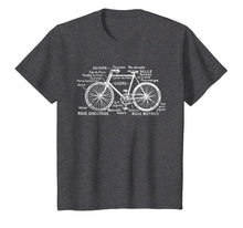 Load image into Gallery viewer, Vintage French Diagram of a Bicycle T-shirt Tee

