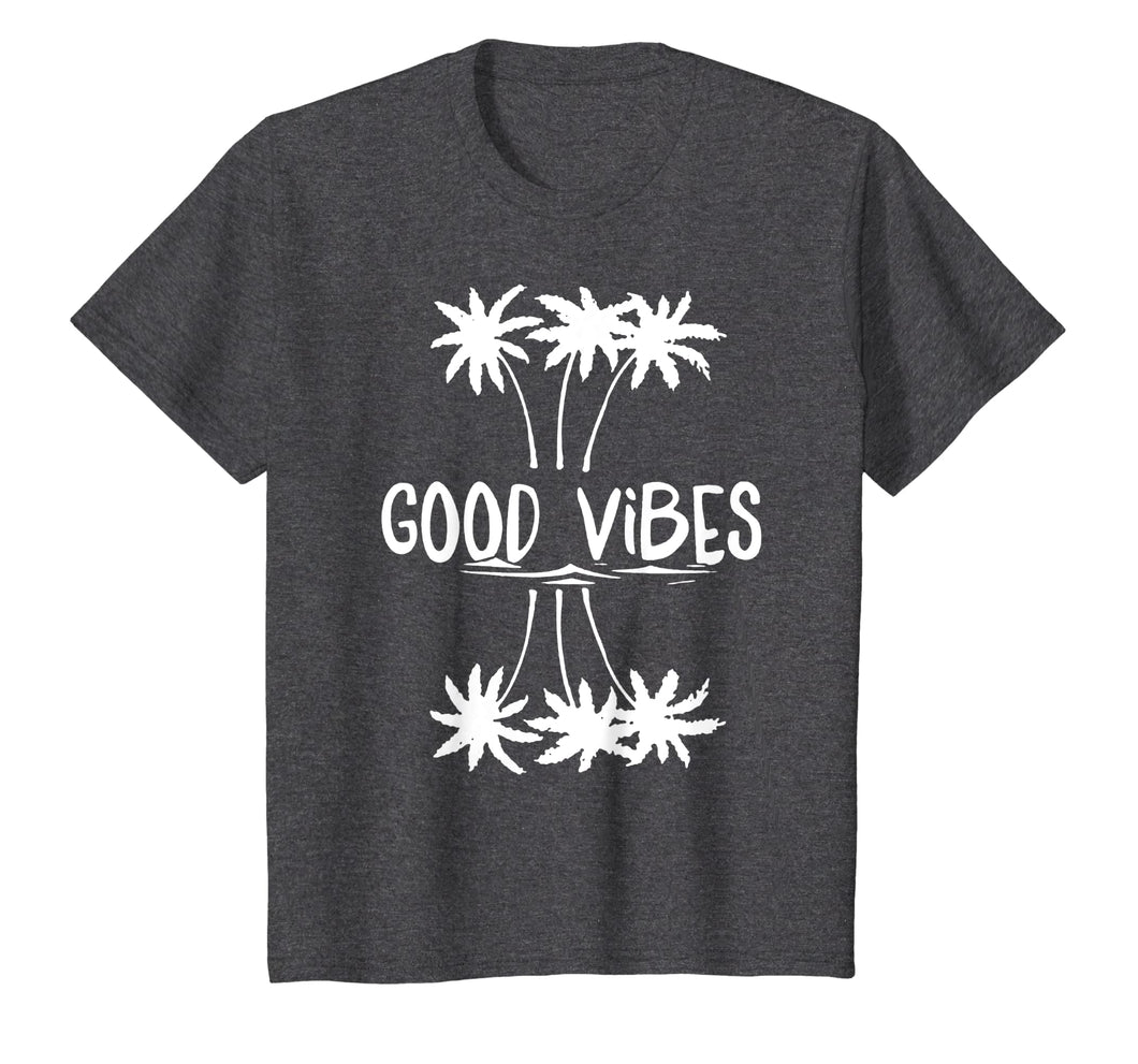 Good Vibes White Letter palm T Shirt for Women Men