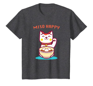 Miso Happy T-Shirt Cat Lover Gift Funny Pun