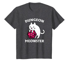 Load image into Gallery viewer, Dungeon Meowster Funny DnD Tabletop Gamer Cat D20 Tshirt
