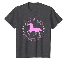 Load image into Gallery viewer, Just A Girl Who Loves Horses T Shirt Gift for Horse Riders
