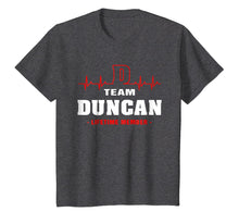 Load image into Gallery viewer, Team Duncan lifetime member shirt surname, last name
