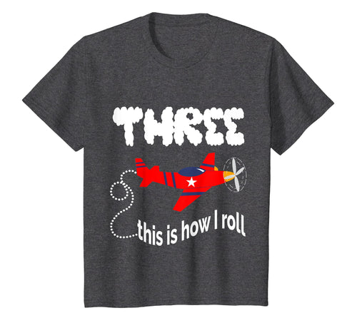 Kids  3 Years Old 3rd Birthday Airplane Shirt Boy Plane Party